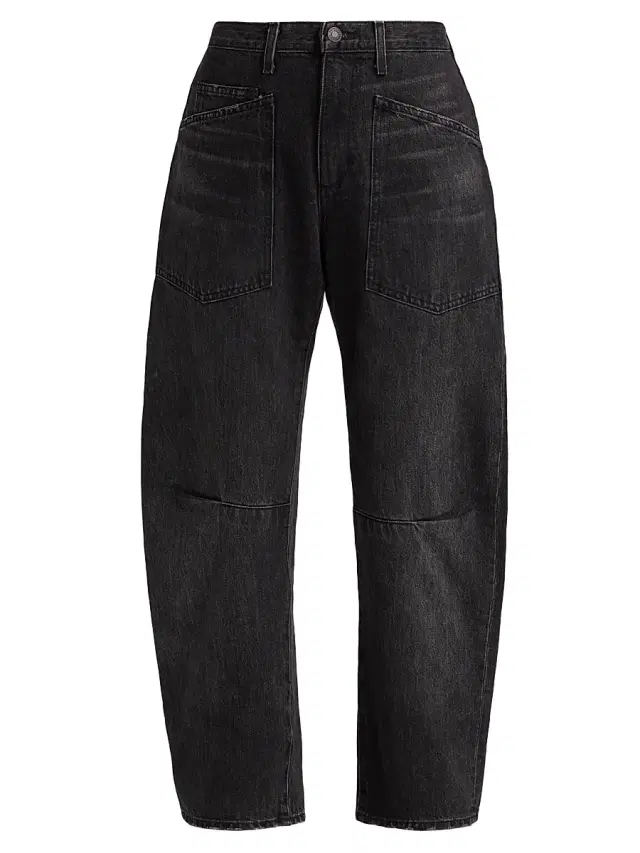 Nili Lotan Women's Shon Barrel-Leg Jeans - Stone Black Wash