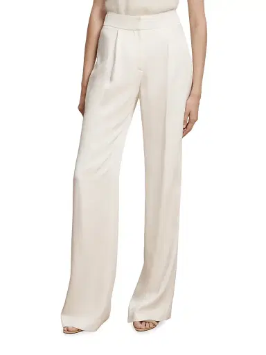 Veronica Beard Women's Robinne Pleated Pants - Dove | Thumbnail 3