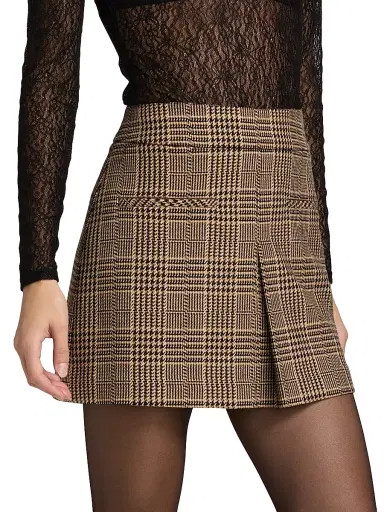 Veronica Beard Women's Pavaline Check Miniskirt - Black Multi | Thumbnail 4