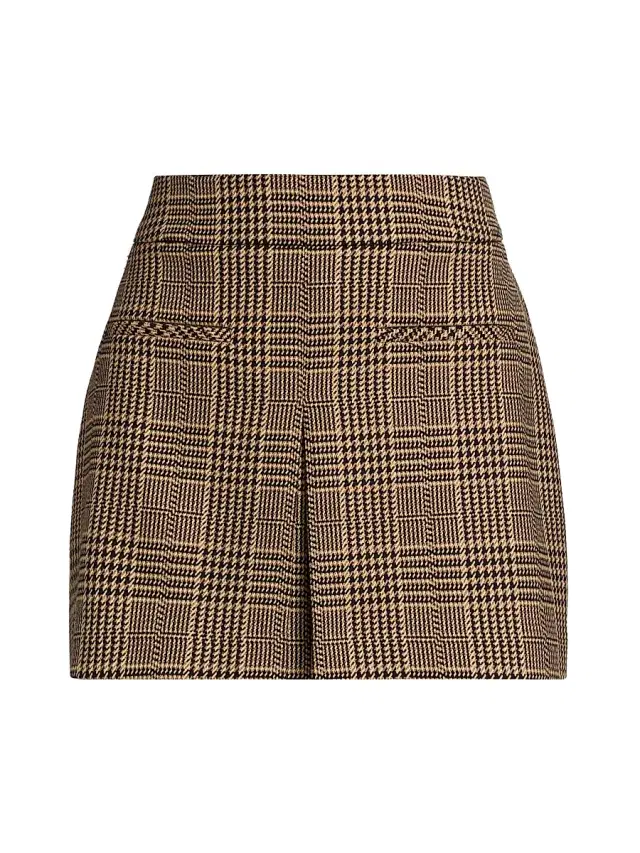 Veronica Beard Women's Pavaline Check Miniskirt - Black Multi