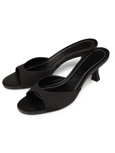 Staud Women's Bridgette Satin 55MM Mules - Black - Size 6 | Thumbnail 2 Staud Women's Bridgette Satin 55MM Mules - Black - Size 6 | Thumbnail 2