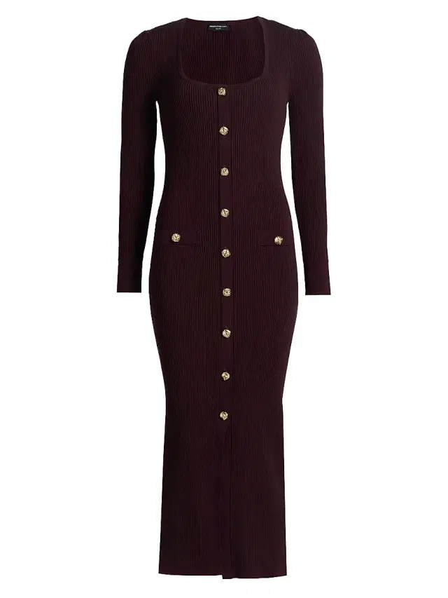 Generation Love Women's Andolina Rib-Knit Midi-Dress - Malbec