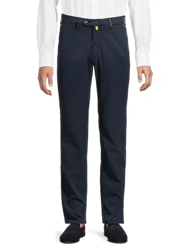 Sartorio Napoli Men's Flat-Front Chino Pants - Dark Blue - Size 34 | Thumbnail 3 Sartorio Napoli Men's Flat-Front Chino Pants - Dark Blue - Size 34 | Thumbnail 3