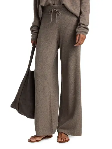 Lisa Yang Women's Sofi Cashmere Trousers - Truffle - Size Medium | Thumbnail 3