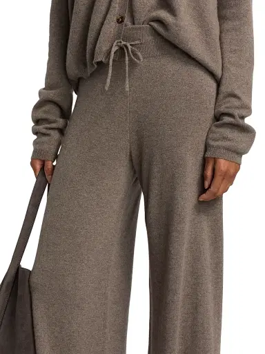 Lisa Yang Women's Sofi Cashmere Trousers - Truffle - Size Medium | Thumbnail 6