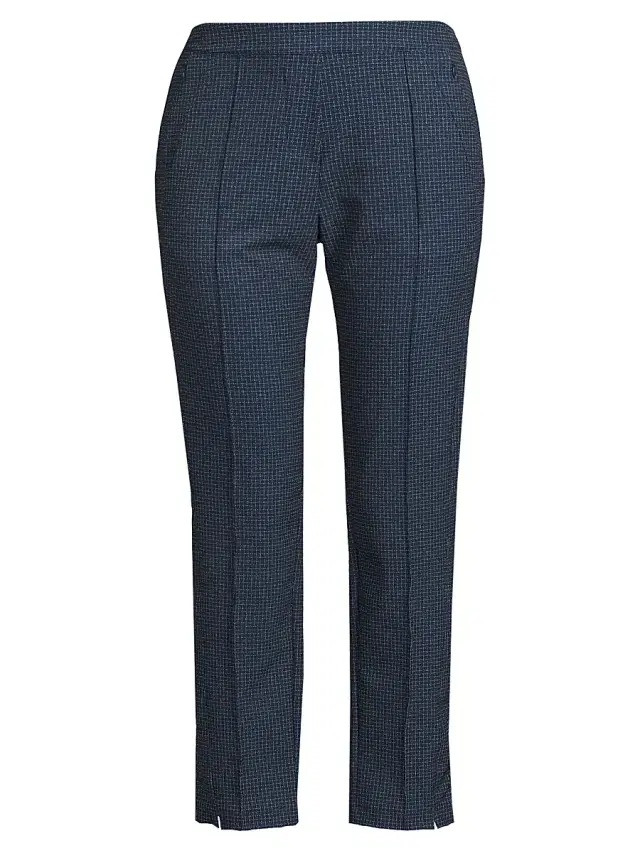 Lucky in Love Women's Bouclé Grid Pull-On Pants - Midnight