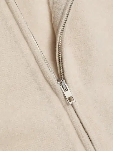 LESET Women's Jesse Wool Two-Way Zip Cardigan - Alabaster - Size XL | Thumbnail 7