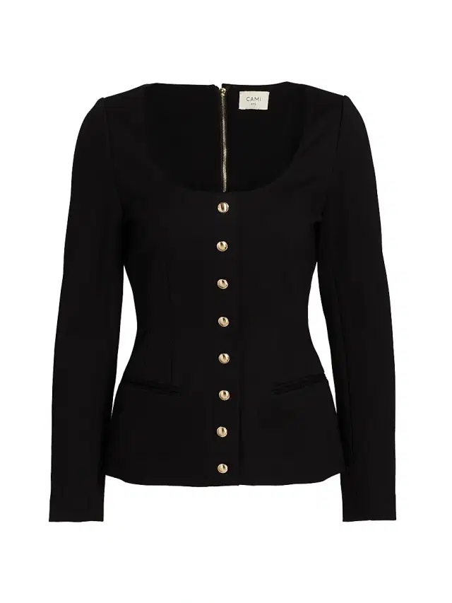Cami NYC Women's Yekaterina Scoopneck Blazer Top - Black