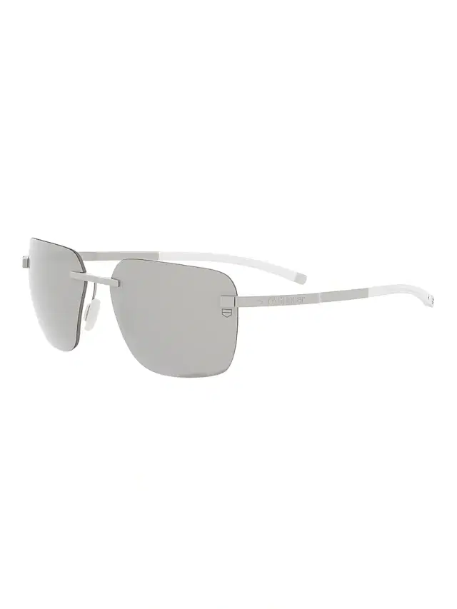 Men's Flex 58MM Square Sunglasses - Shiny Palladium And Smoke Mirror Men's Flex 58MM Square Sunglasses - Shiny Palladium And Smoke Mirror