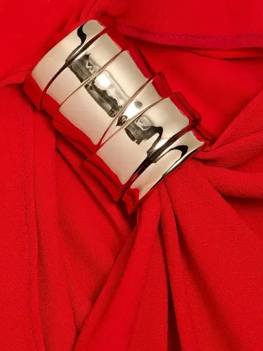 Proenza Schouler Women's Rue Double Crepe Midi-Dress - Red | Thumbnail 7