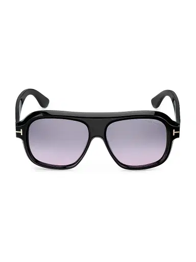 Tom Ford Women's Rhonda-02 56MM Pilot Sunglasses - Black Purple | Thumbnail 2