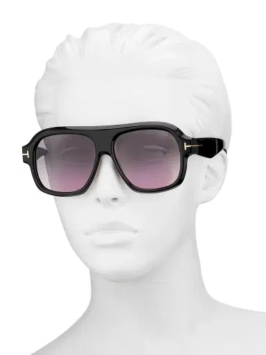 Tom Ford Women's Rhonda-02 56MM Pilot Sunglasses - Black Purple | Thumbnail 4