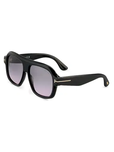 Tom Ford Women's Rhonda-02 56MM Pilot Sunglasses - Black Purple | Thumbnail 1