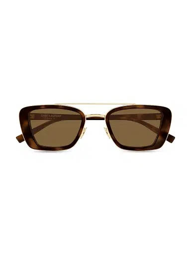 Saint Laurent Women's 50MM Rectangular Sunglasses | Thumbnail 3
