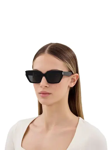 Saint Laurent Women's 55MM Cat-Eye Sunglasses - Black | Thumbnail 2