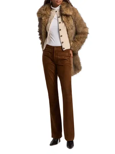 Ba&sh Women's Mossi Suede Trousers - Terre - Size XL | Thumbnail 2 Ba&sh Women's Mossi Suede Trousers - Terre - Size XL | Thumbnail 2