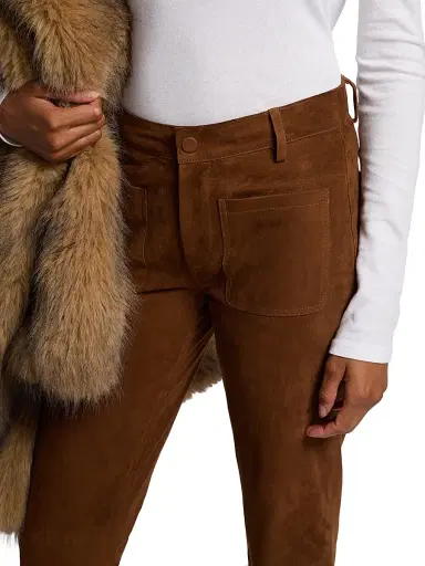 Ba&sh Women's Mossi Suede Trousers - Terre - Size XL | Thumbnail 6 Ba&sh Women's Mossi Suede Trousers - Terre - Size XL | Thumbnail 6