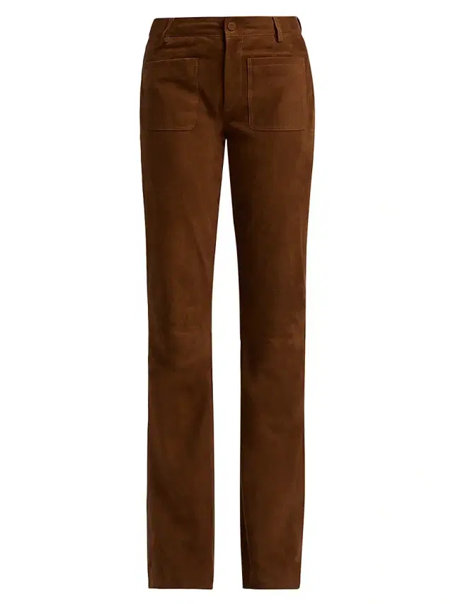ba & sh Women's Mossi Suede Trousers - Terre