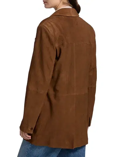 Ba&sh Women's Mosty Leather Blazer - Terre - Size Medium | Thumbnail 5 Ba&sh Women's Mosty Leather Blazer - Terre - Size Medium | Thumbnail 5