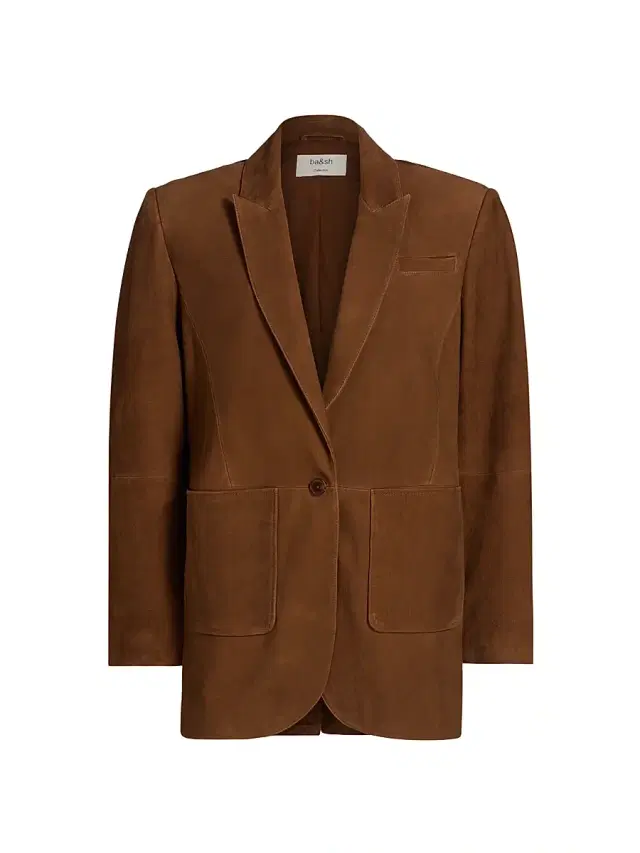ba & sh Women's Mosty Leather Blazer - Terre