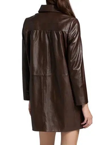 Ba&sh Women's Madie Leather Coat - Marron - Size Large | Thumbnail 5 Ba&sh Women's Madie Leather Coat - Marron - Size Large | Thumbnail 5