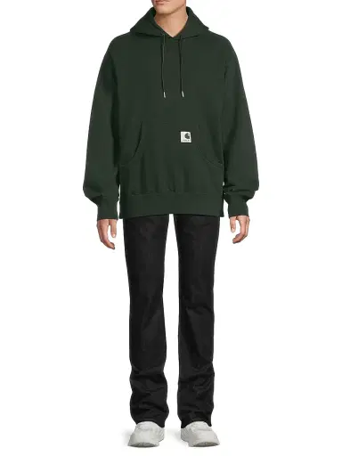 Sacai Men's x Carhartt WIP Cotton Jersey Hoodie - Green - Size XXL | Thumbnail 2 Sacai Men's x Carhartt WIP Cotton Jersey Hoodie - Green - Size XXL | Thumbnail 2