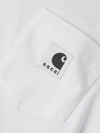 Sacai Men's x Carhartt WIP Patch Pocket Cotton T-Shirt - White - Size XXL | Thumbnail 7 Sacai Men's x Carhartt WIP Patch Pocket Cotton T-Shirt - White - Size XXL | Thumbnail 7