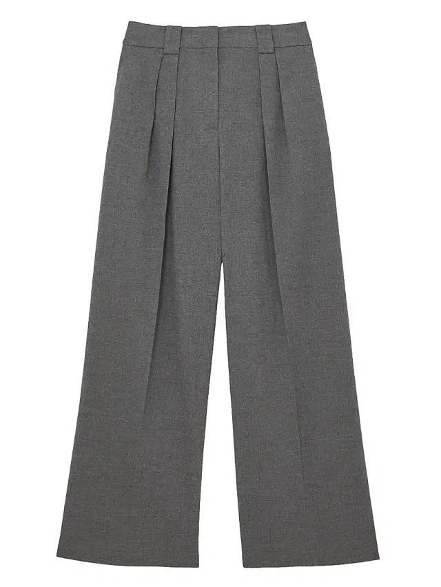 Reiss Women's Poppie Flannel Wide-Leg Trousers - Grey