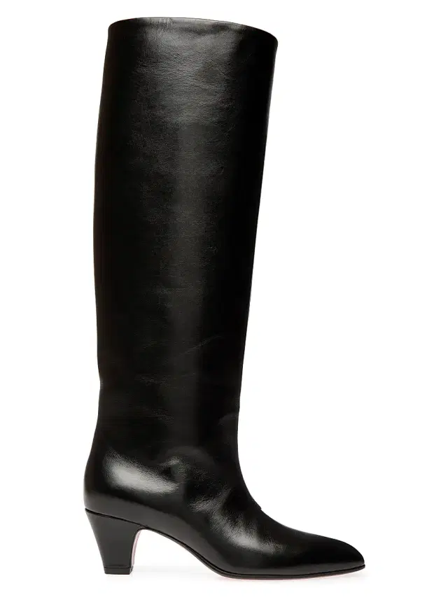 BALLY Women's Arval 55MM Leather Block-Heel Boots - Black - Size 8.5