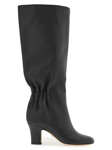 FERRAGAMO Women's Jannette 70MM Leather Block-Heel Boots - Nero | Thumbnail 2