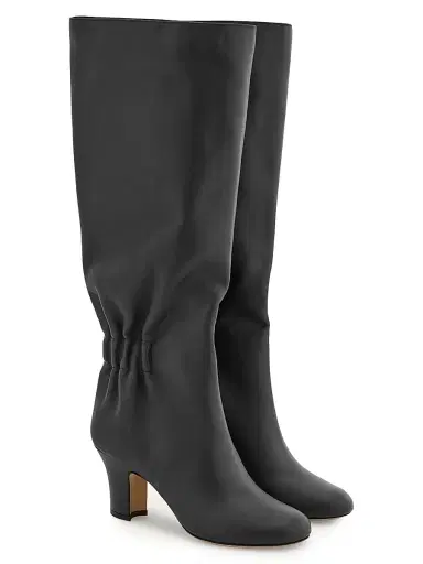 FERRAGAMO Women's Jannette 70MM Leather Block-Heel Boots - Nero | Thumbnail 3