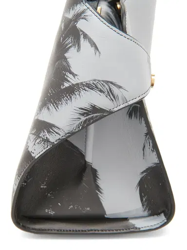 FERRAGAMO Women's Gancini Palm-Printed Leather Shoulder Bag - Optic White | Thumbnail 7 FERRAGAMO Women's Gancini Palm-Printed Leather Shoulder Bag - Optic White | Thumbnail 7