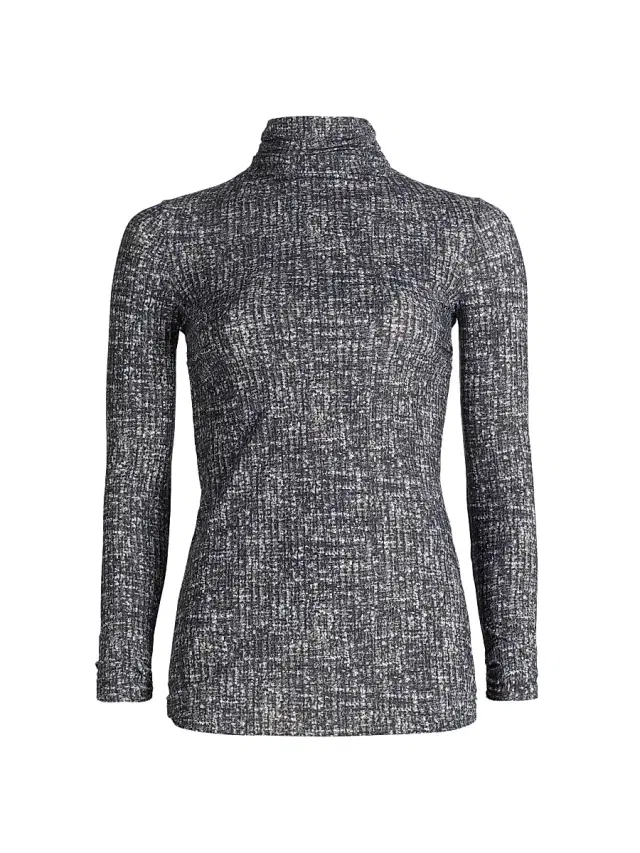 Chiara Boni La Petite Robe Women's Lupis Print Turtleneck Sweater - Gabrielle Grey