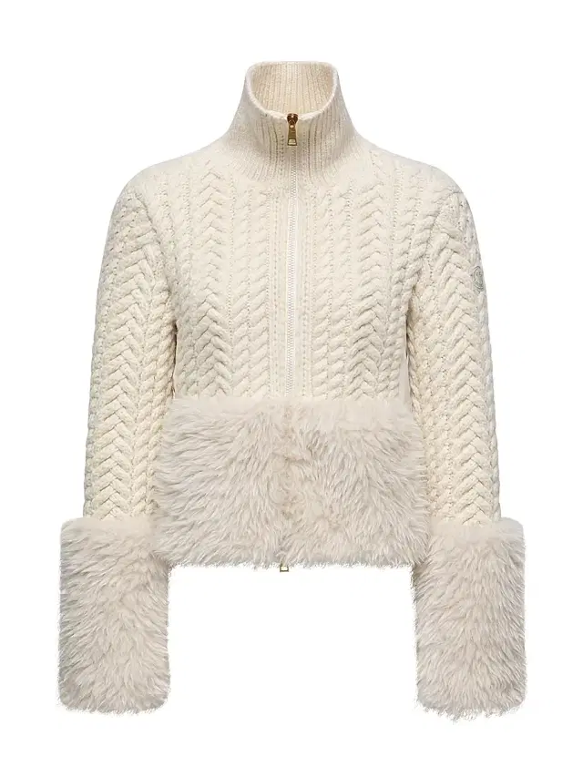 Women's Cardigan in Wool Blend - White