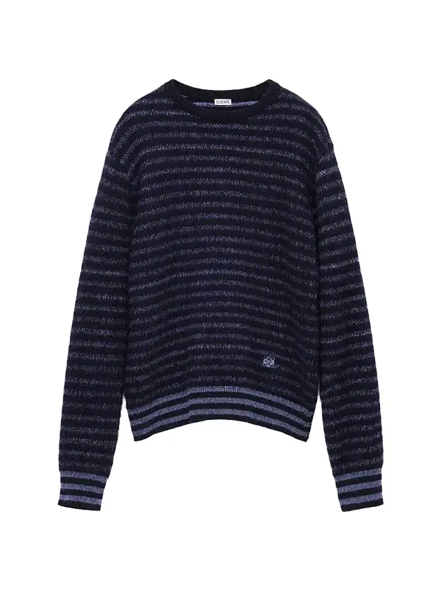 Men's Wool-Blend Crewneck Sweater - Dark Navy