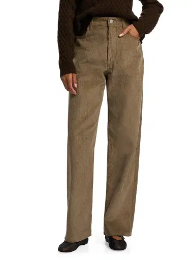 RÓHE Women's Relaxed Corduroy Trousers - Dark Sage - Size 12 | Thumbnail 3 RÓHE Women's Relaxed Corduroy Trousers - Dark Sage - Size 12 | Thumbnail 3