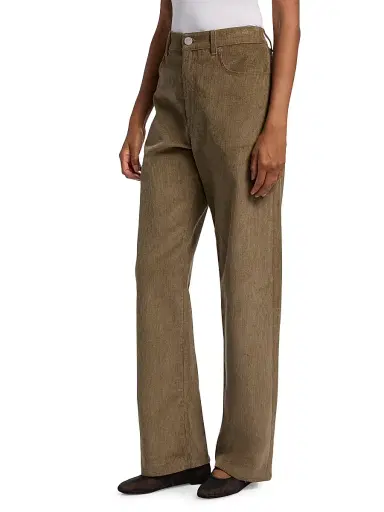 RÓHE Women's Relaxed Corduroy Trousers - Dark Sage - Size 12 | Thumbnail 4 RÓHE Women's Relaxed Corduroy Trousers - Dark Sage - Size 12 | Thumbnail 4