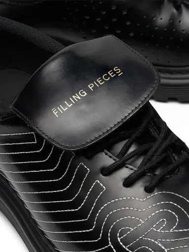 Filling Pieces Men's Derby Football Leather Shoes - Black | Thumbnail 4
