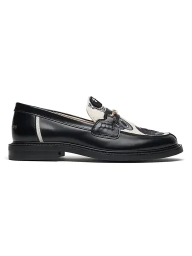 Filling Pieces Men's Vinyl Embroidered Leather Loafers | Thumbnail 1
