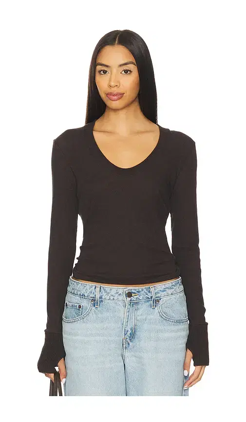 Enza Costa x REVOLVE X Revolve Cashmere Easy Cuffed U Top