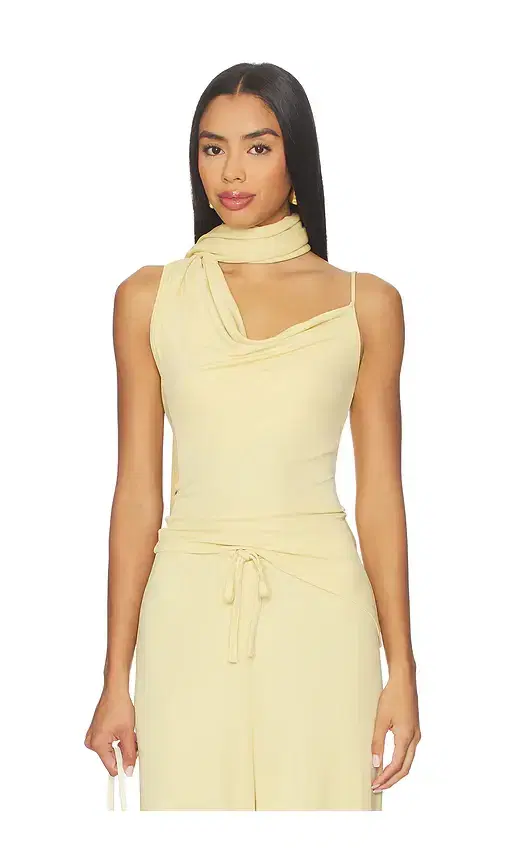 Asymmetrical Scarf Tank Top