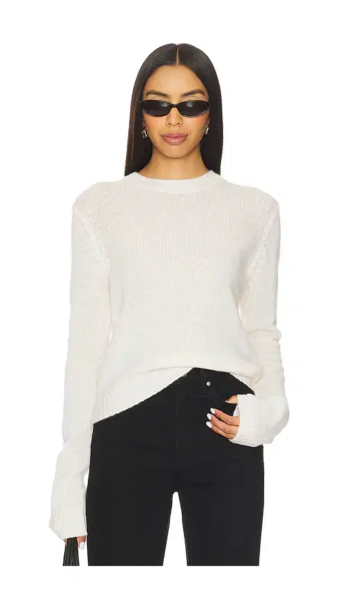 Enza Costa Easy Long Sleeve Crew Sweater