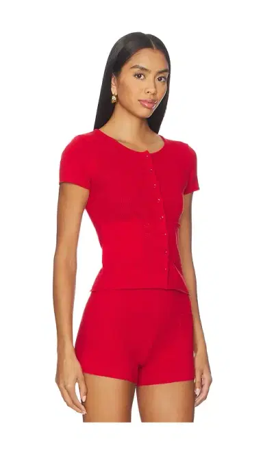 Peachy Den Marie Knit Polo Top | Thumbnail 2