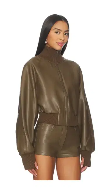 Norma Kamali Oversized Turtleneck Bomber Jacket To Waist | Thumbnail 2 Norma Kamali Oversized Turtleneck Bomber Jacket To Waist | Thumbnail 2