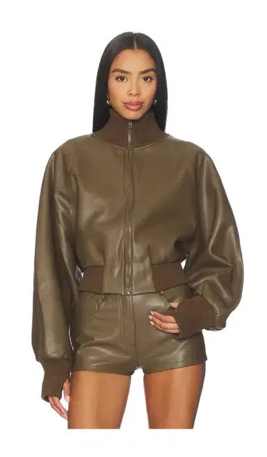 Norma Kamali Oversized Turtleneck Bomber Jacket To Waist | Thumbnail 1 Norma Kamali Oversized Turtleneck Bomber Jacket To Waist | Thumbnail 1
