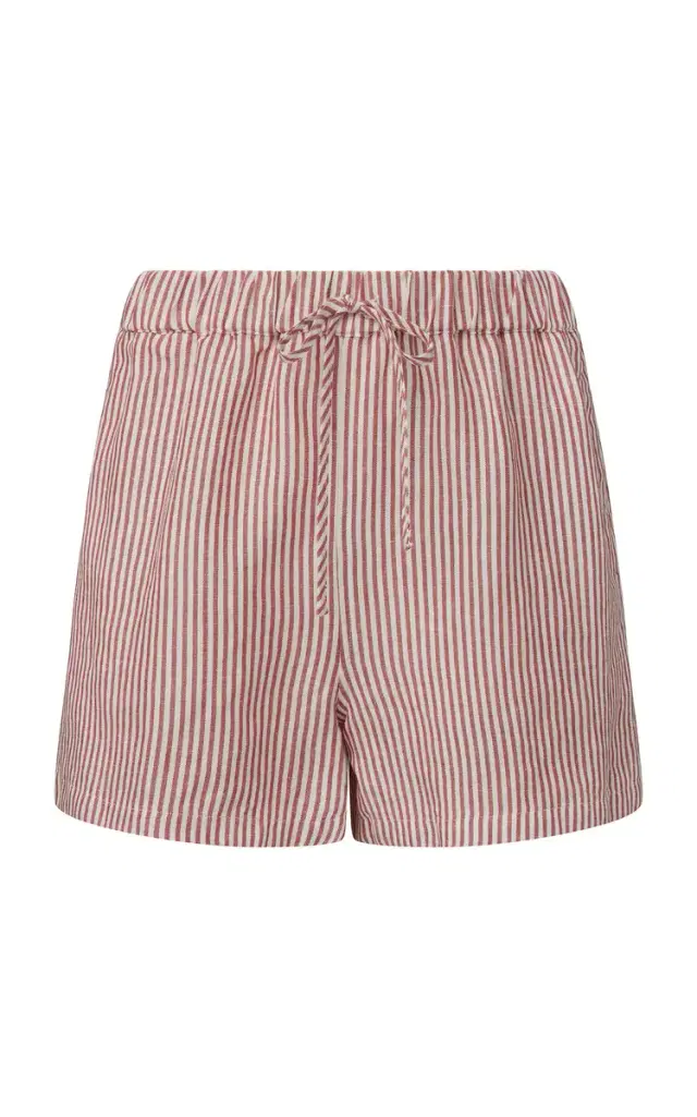 Air Linen Drawstring Shorts - Stripe