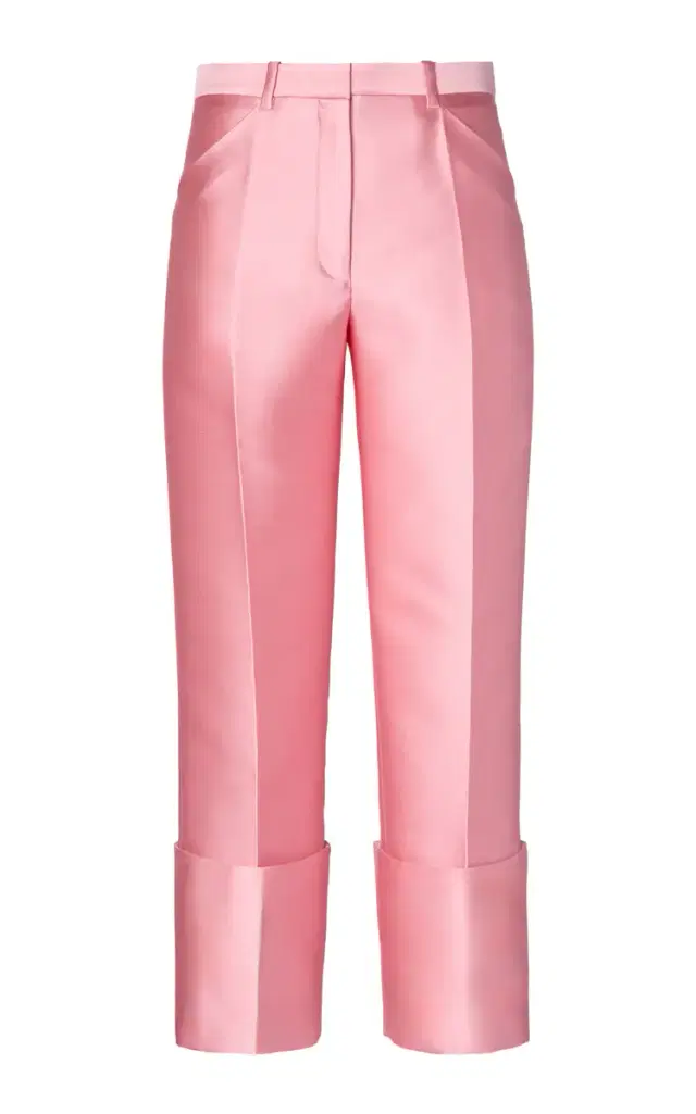 Calvin Klein Collection Eva Cuffed Satin Trousers
