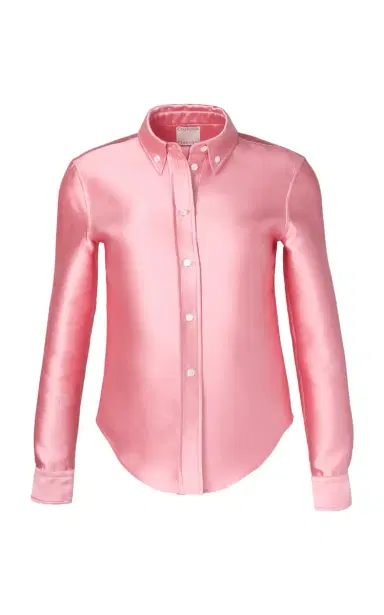 Calvin Klein Collection Sophie Shrunken Satin Shirt | Thumbnail 3