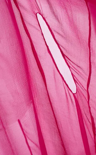 Dries Van Noten Ducy Cape-Sleeve Mousseline-Silk Dress | Thumbnail 7