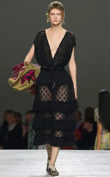 Dries Van Noten Dally Polka-Dot Mesh Midi Dress | Thumbnail 2